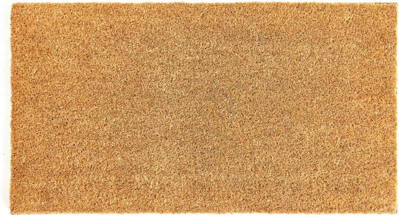 Kankun Coco Coir Door Mat with Heavy Duty Backing, Welcome Doormat (17" x 30"), Doormat Entrance (Plain - 1Pack) - Image 1